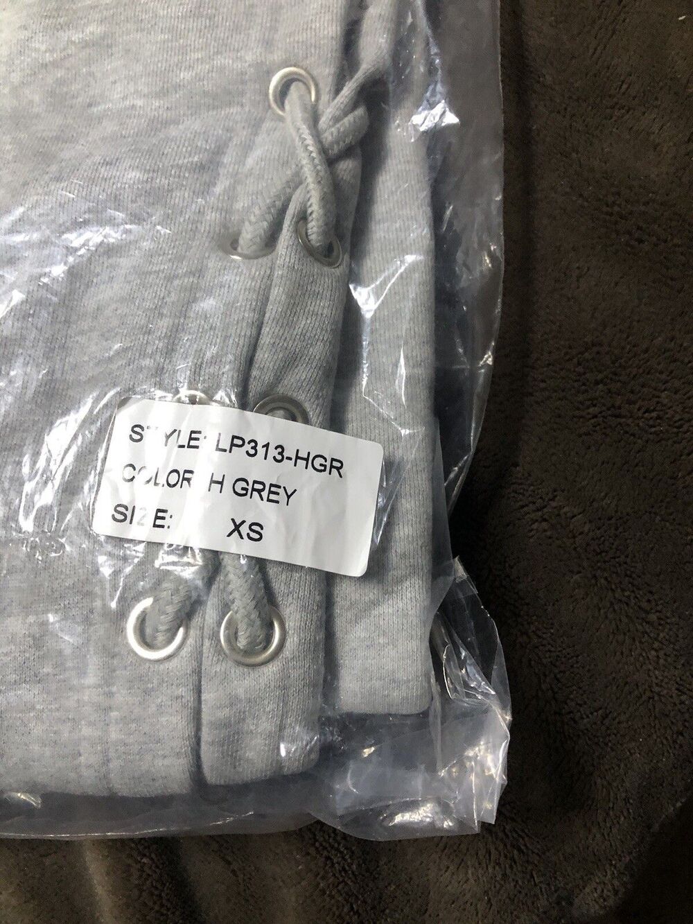 Luxe Allure Lace-Up Grey Womens Sweatpants Size XS - Picture 4 of 7